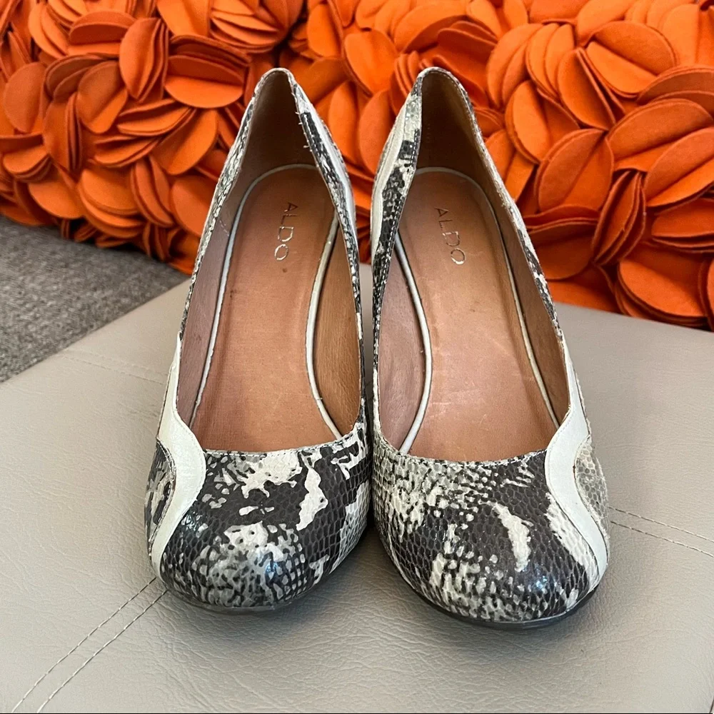 ❣️🆕Aldo Leather&Snakeskin Embossed Pumps❣️ - Picture 2 of 8